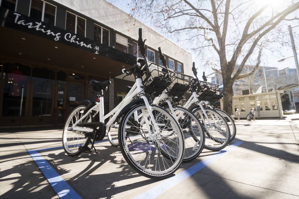Canberra's new Airbike sharing service. Photo: Dion Georgopoulos
