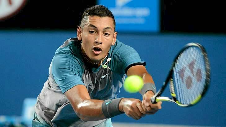 Fresh start: Nick Kyrgios went down to Frenchman Benoit Paire but provided new hope for Australian tennis. Photo: Pat Scala