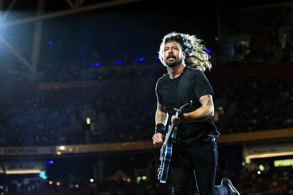 Dave Grohl on stage earlier this year at Suncorp Stadium. Photo: Jorge Branco