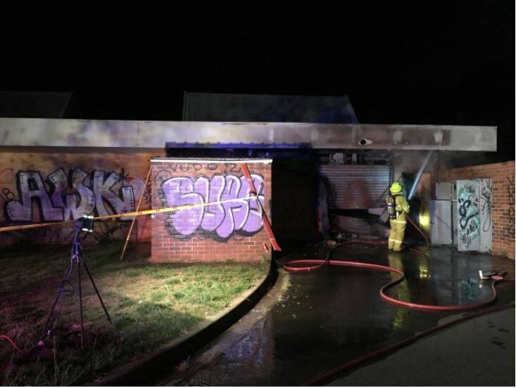Fire crews were called to a fire at the same abandoned building in Dickson on October 10. Photo: ACT Emergency Services Agency