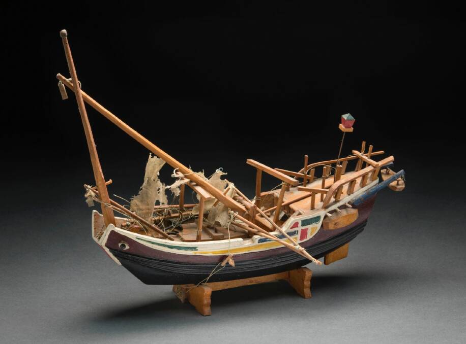  A model of a Chinese junk is special to Tasmania's  Scott Rankin. Photo: Jason McCarthy
