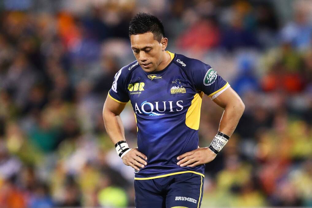 The Brumbies will offer Lealiifano a coaching position if he is unable to play in the 2017 Super Rugby season. Photo: Brendon Thorne