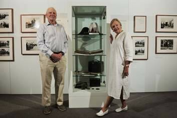 Mark and Margot Burrell at the Once in a History Exhibition at Parliament House. Photo: Jay Cronan