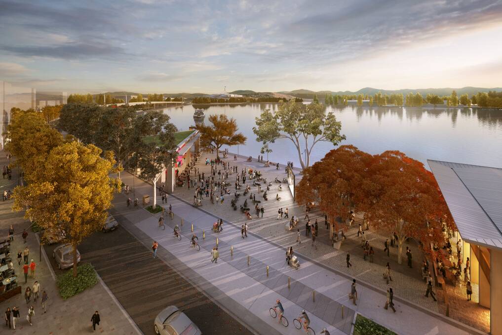 Artists impression of West Basin public areas from the City to the Lake 2015 Strategic Urban Design Framework Photo: Supplied