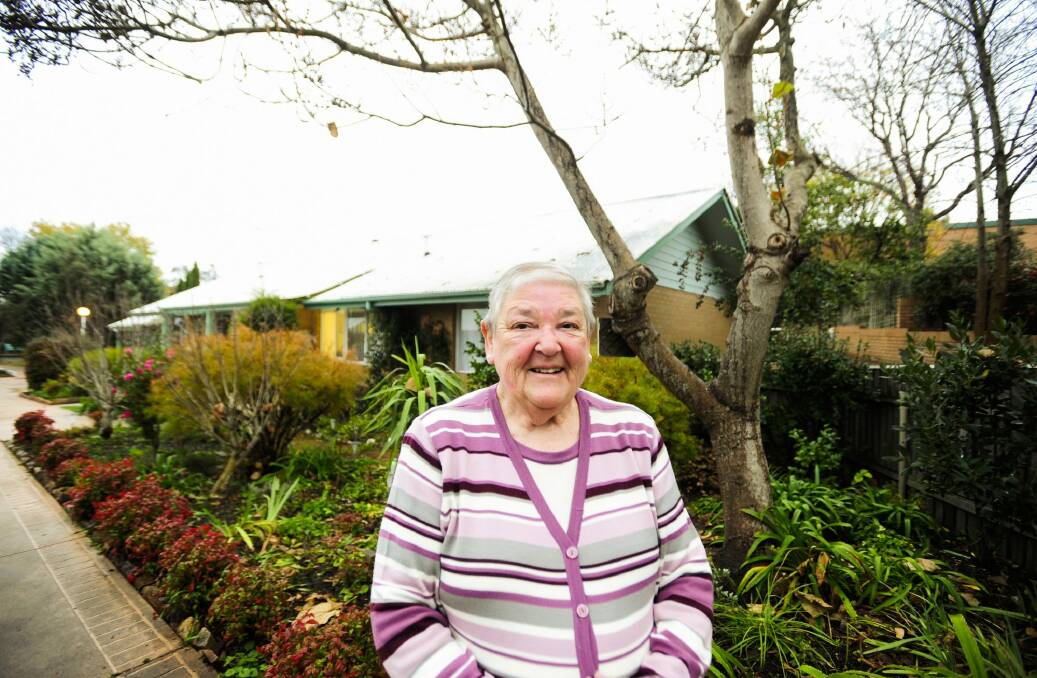 Anne Eccleston,73, has lived in her small public housing complex in Garran for 10 years.  Photo: Melissa Adams