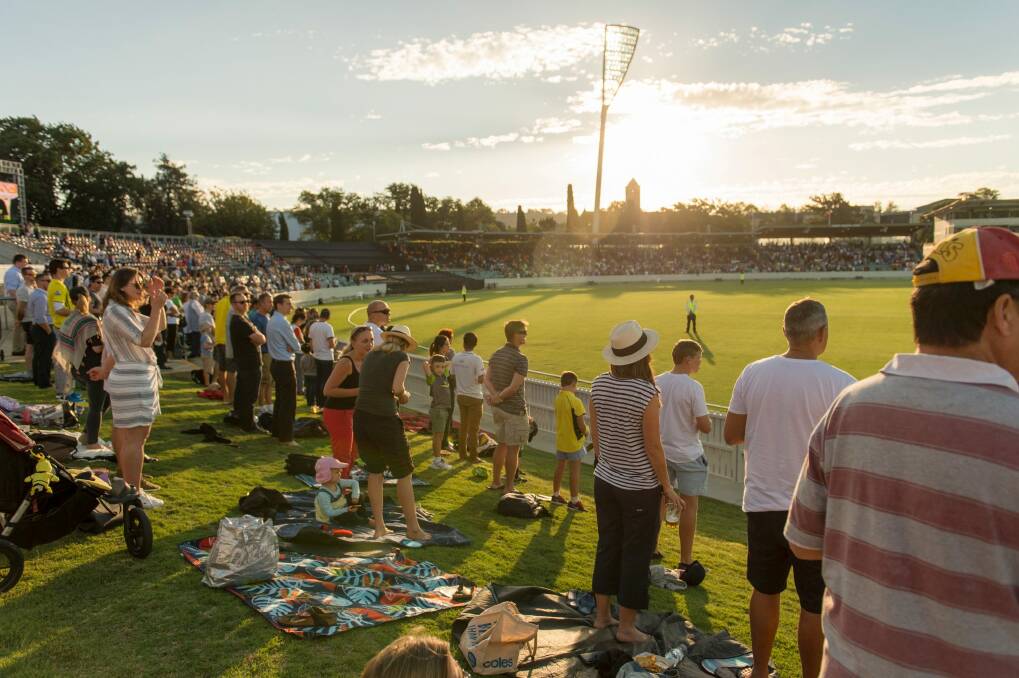 The PM's XI drew a modest crowd on Wednesday night, partly due to a lack of star power on the field. Photo: Jay Cronan