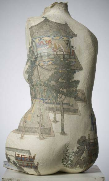 <i>Night of July 7th</i>, bust with rice paper, 2009, by Peng Wei, of China. Photo: Supplied