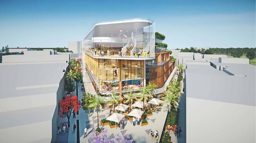 An artist’s impression of the contentious redevelopment of the Whistler Street car park in Manly. Photo: Manly Council