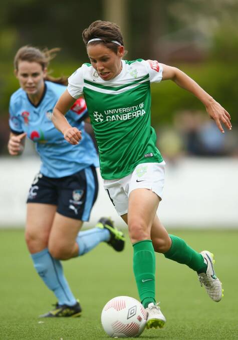 Canberra United's Ashleigh Sykes. Photo: Getty Images