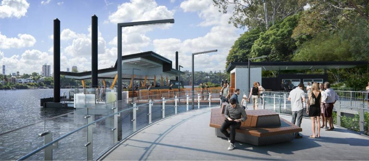 Design image of the refurbished Guyatt Park ferry terminal. Photo: Brisbane City Council