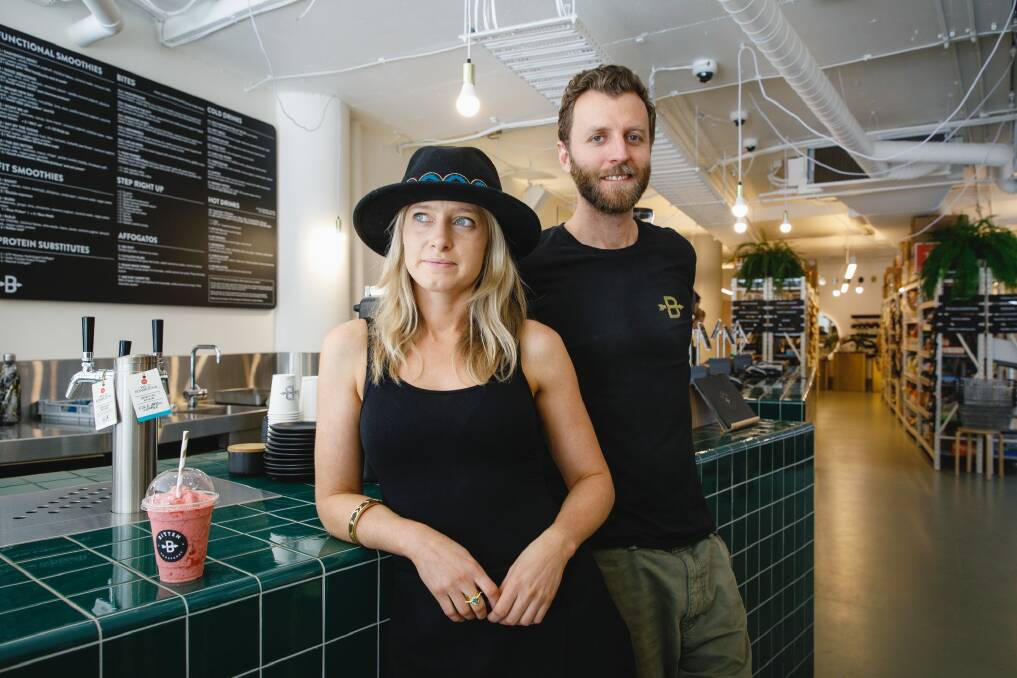 Bitten Goodfoods co-owners Alex Howes and John Bruyn are conscious about reducing waste in their business.  Photo: Sitthixay Ditthavong