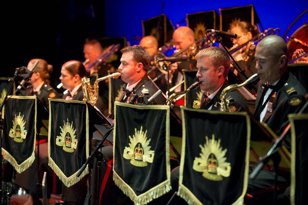 The saxophone section of the RMC band performing.  Photo: Supplied