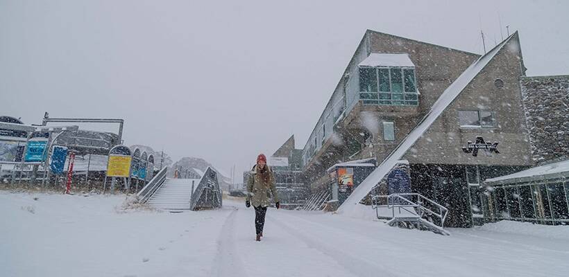 Snow at Perisher on Monday. Photo: Supplied
