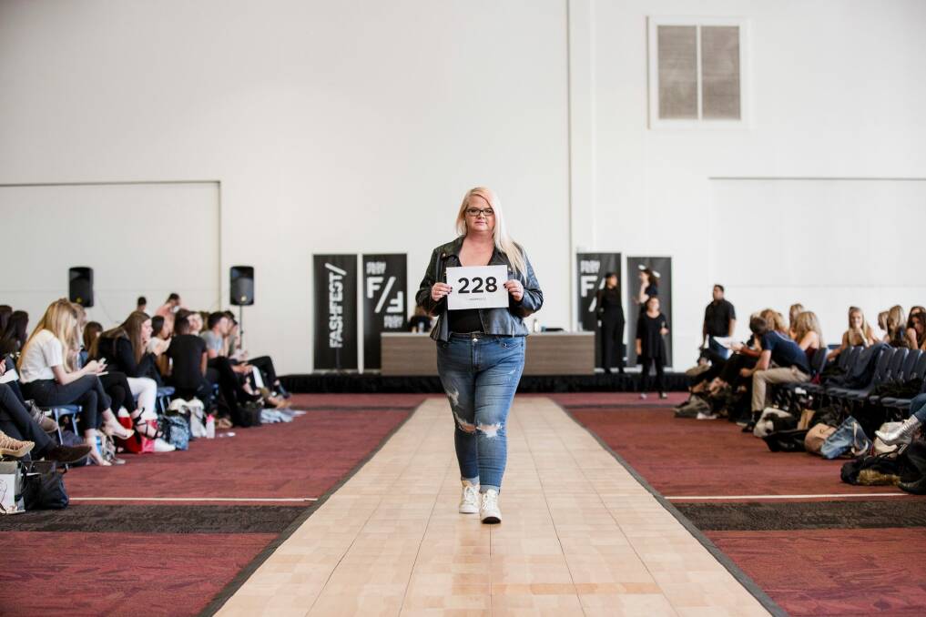 The catwalk is seriously addictive. Me strutting down the runway in a bid to be chosen as a 2017 Fashfest model. Photo: Jamila Toderas