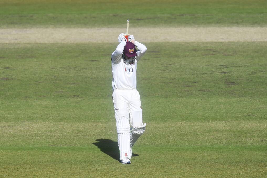 Six and out: Matthew Renshaw of the Bulls. Photo: AAP