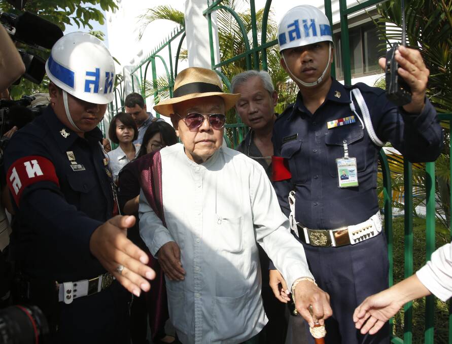 Sulak Sivaraksa on the day the charges were dropped. Photo: AP