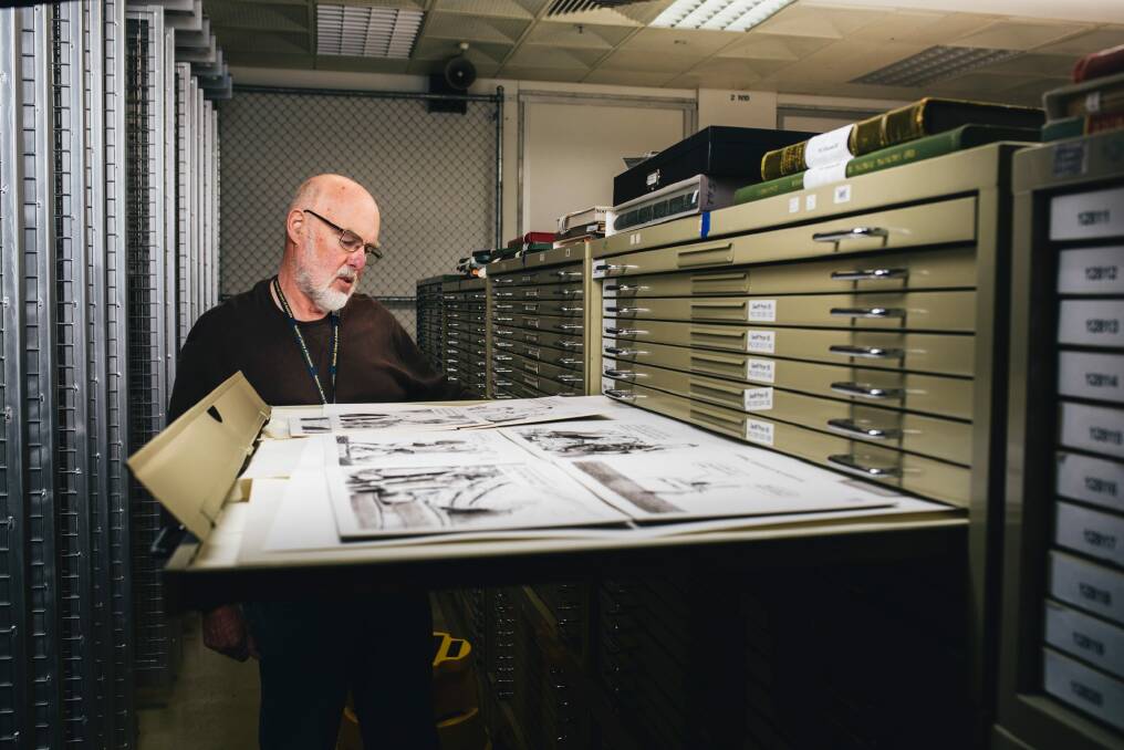 Pryor volunteered one day a week for the past seven years cataloguing each and every cartoon. Photo: Rohan Thomson