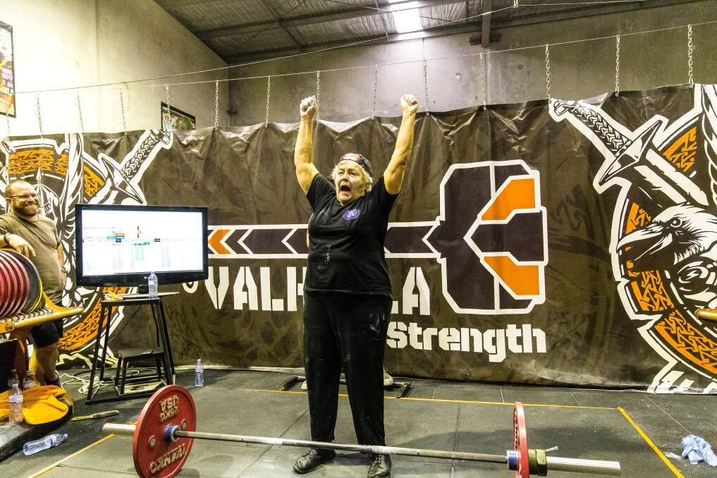 Dr Janet Hammill, powerlifting champion Photo: Greg Elkenhans Photography