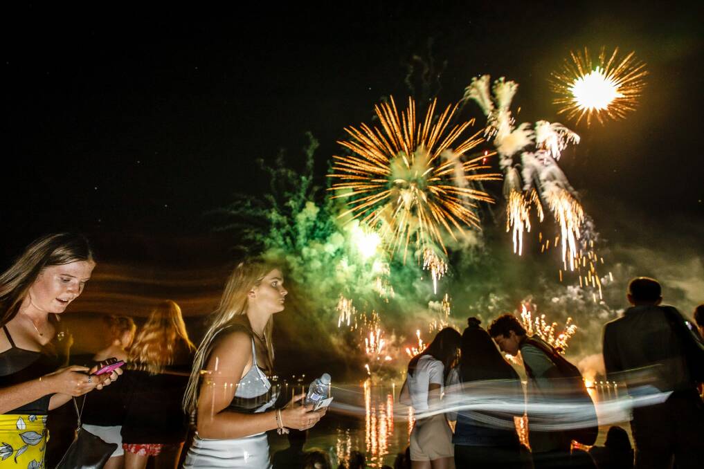 Fireworks entertain a large crowd at Regatta Point for Skyfire 2018. Photo: Sitthixay Ditthavong