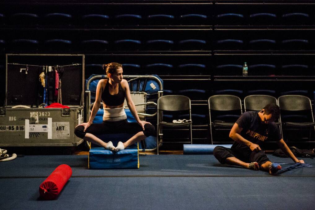 Cirque Du Soleil preprares for the Canberra premiere of Quidam. Photo: Jamila Toderas
