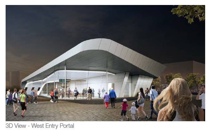 Concept drawings for the ACT government's proposed underground bus portal. Photo: Supplied