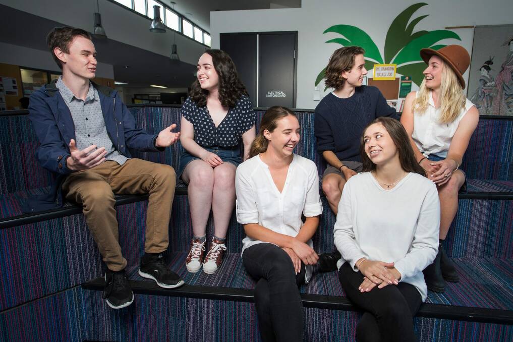 Dromana College students (from left) Jackson MacDonald, Lily Everest, Grace Upton Jones, Samson Turner, Kerstin McGregor and Mikayla Wolfe received outstanding VCE results.  Photo: Paul Jeffers