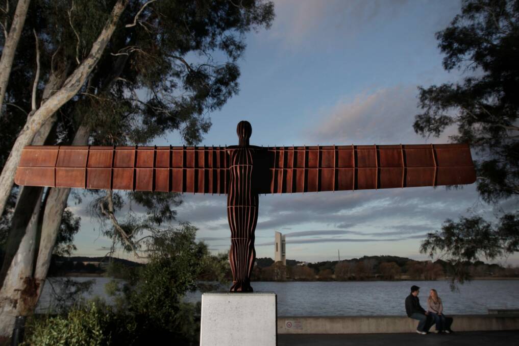 Angel of the North (life-size maquette) 1996, by Antony Gormley at the National Gallery of Australia.