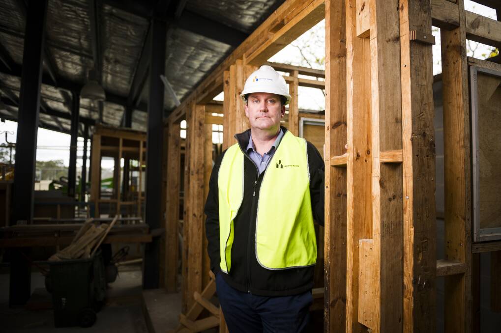 Masters Builders Association of the ACT chief executive Michael Hopkins said dodgy construction work had cost the ACT economy almost $1 billion in the past eight years.  Photo: Dion Georgopoulos
