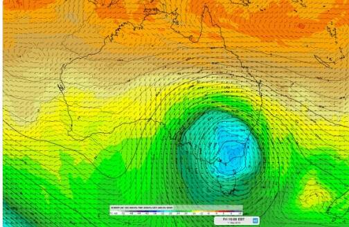 The polar vortex will spawn an intense weather system that will buffet and chill south-eastern Australia in coming days.
