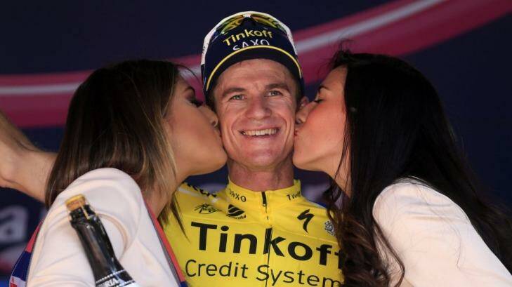 Michael Rogers after winning stage 11 of the Giro d'Italia Photo: AFP