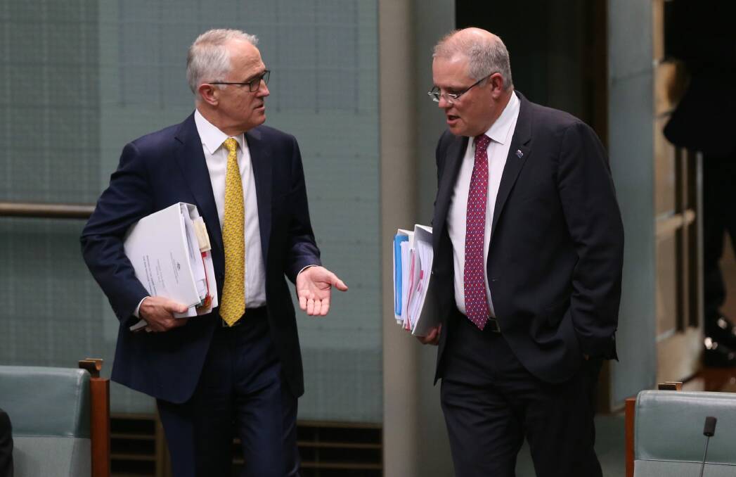 Divisions? Prime Minister Malcolm Turnbull and Treasurer Scott Morrison. Photo: Andrew Meares