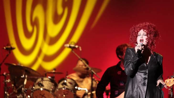 Cyndi Lauper performing at Newcastle Entertainment Centre  in 2011. Photo: Peter Stoop