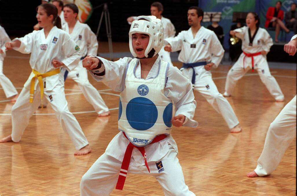 Eliza Kwan doing taekwondo as a 16-year-old. Photo: Karina Smith