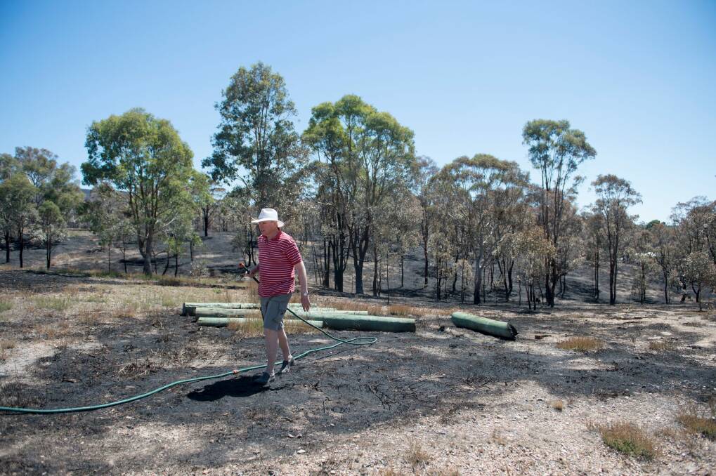 Ken Doolan's bushfire preparation helped him to save his property. Photo: Jay Cronan