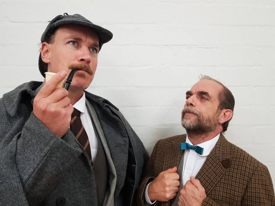 Philip Meddows as Sherlock Holmes and  Peter Fock as Dr Watson in Tempo Theatre's production of <i>The Hound of the Baskervilles</i>.  Photo: Supplied