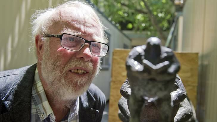 Danish artist and creator of On the Staircase Keld Moseholm to unveil the restoration of the much-loved public artwork in Petrie Plaza. Photo: Jay Cronan
