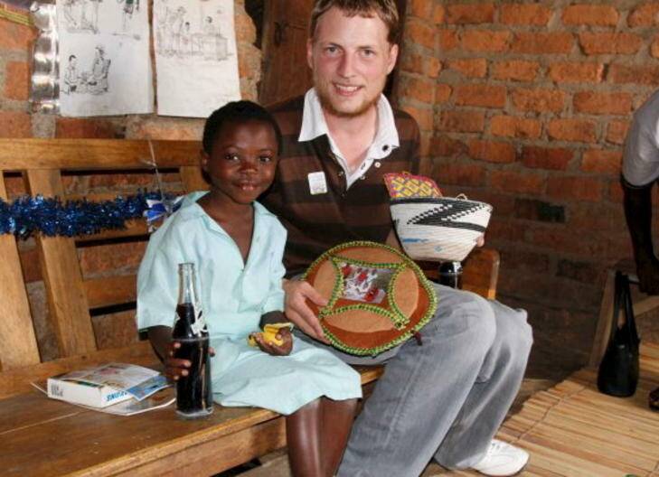Stewart Orme, who died on Sunday April 29, with sponsor child. Photo: Supplied