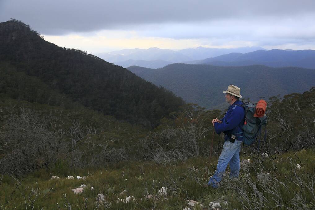 Author John Blay overlooking Greens Hole and the Brogo from the Great Divide near Kydra. The location is less than 40 km from both Bega and Cooma. All manner of rare and endemic plants are found here.  Photo: John Blay
