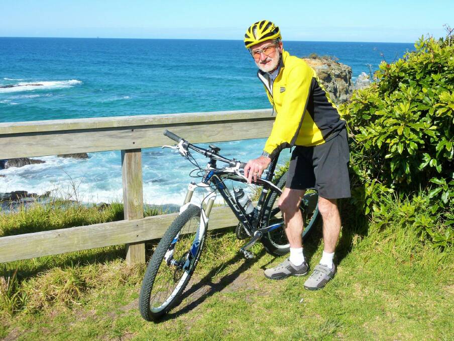 Don Burns at the lookout adjacent to the historic Corunna Point Velodrome. Photo: Tim the Yowie Man