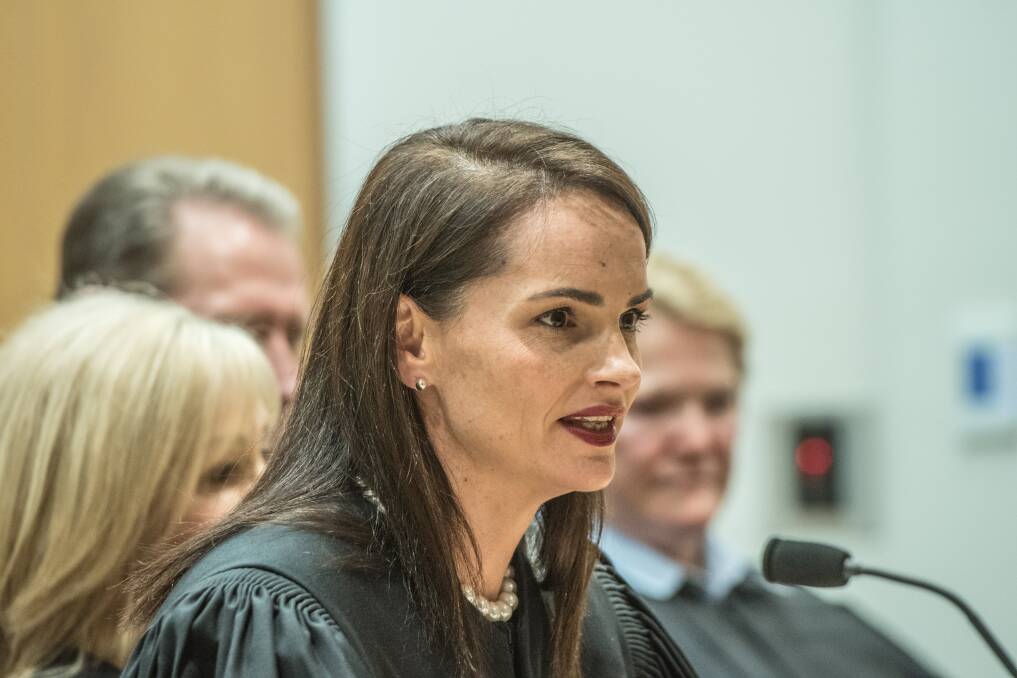Magistrate Louise Taylor, who was sworn in at the ACT Magistrates Court on Monday morning. Photo: Karleen Minney