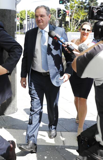 Paul Pisasale arrives at Brisbane Magistrates Court in November, 2017. Photo: Regi Varghese - AAP