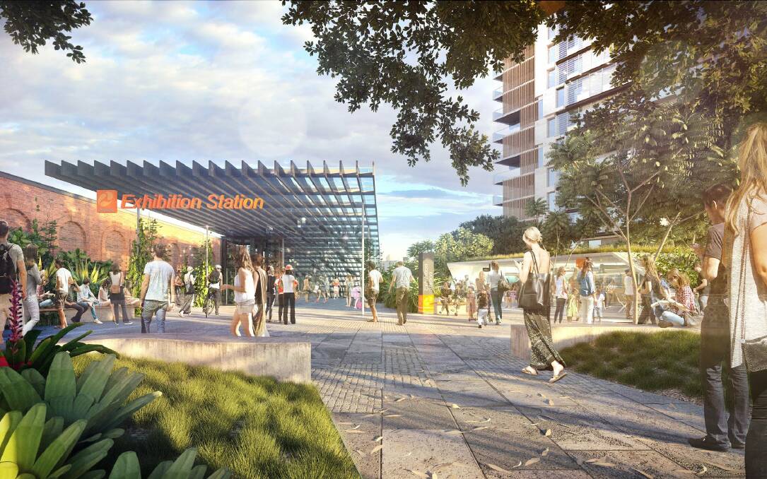 Cross River Rail's proposed Exhibition station at Bowen Hills. Photo: Supplied
