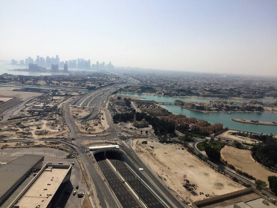 New roads are being built in Doha, Qatar ahead of the 2022 World Cup.   Photo: Katie Burgess