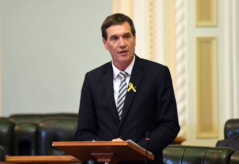Queensland Energy Minister Anthony Lynham speaks during Question Time in Parliament on Tuesday. Photo: AAP