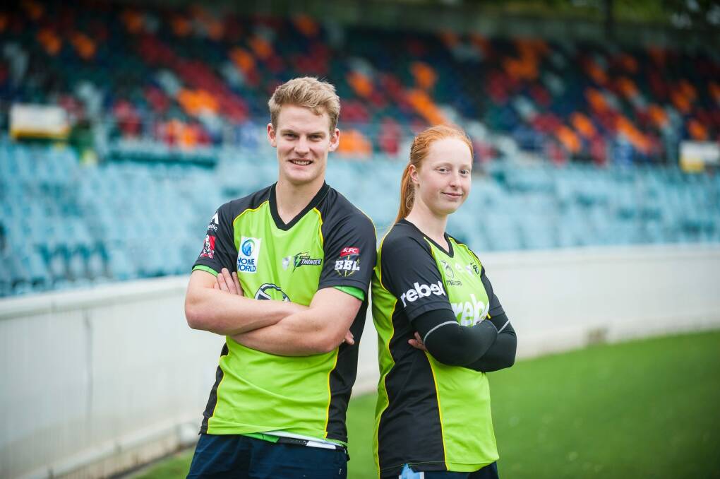 Blake Macdonald and Claire Murray were selected for rookie contracts to train with Sydney Thunder. Photo: Dion Georgopoulos