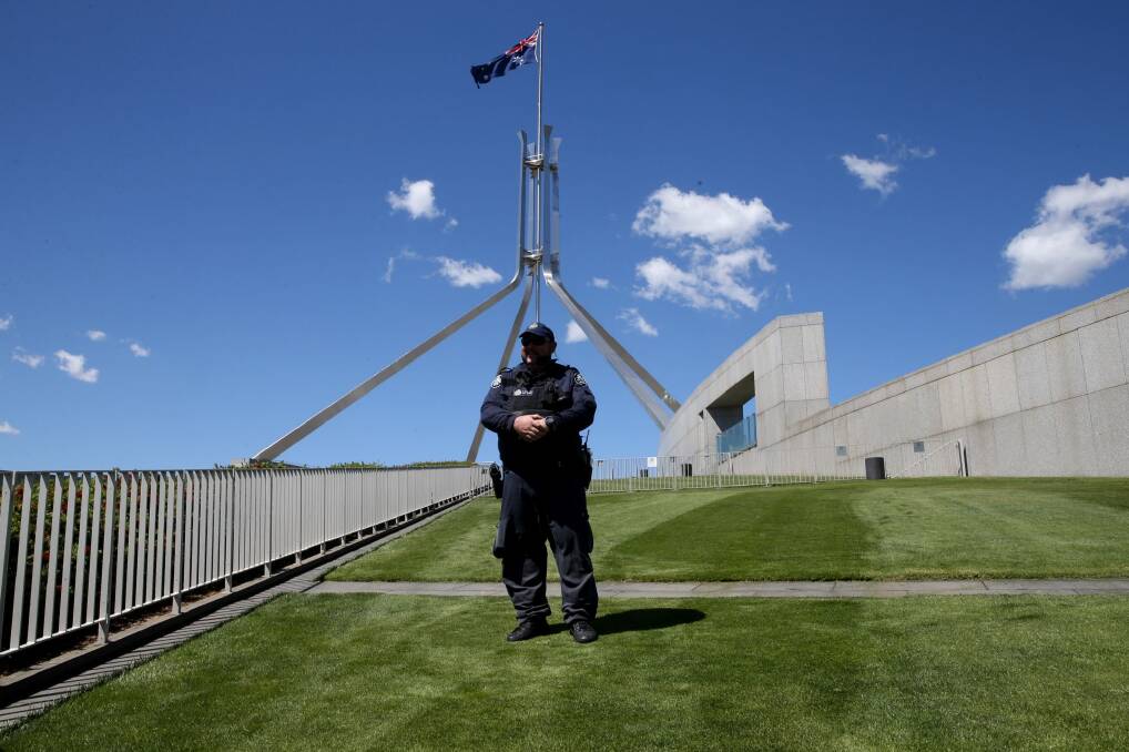 The lawns at Parliament House in Canberra. Photo: Andrew Meares