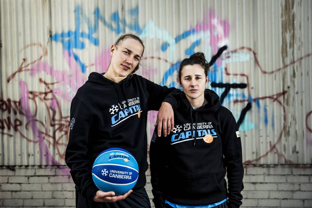 Mikaela Ruef and Lauren Mansfield have signed with the Canberra Capitals. Photo: Jamila Toderas