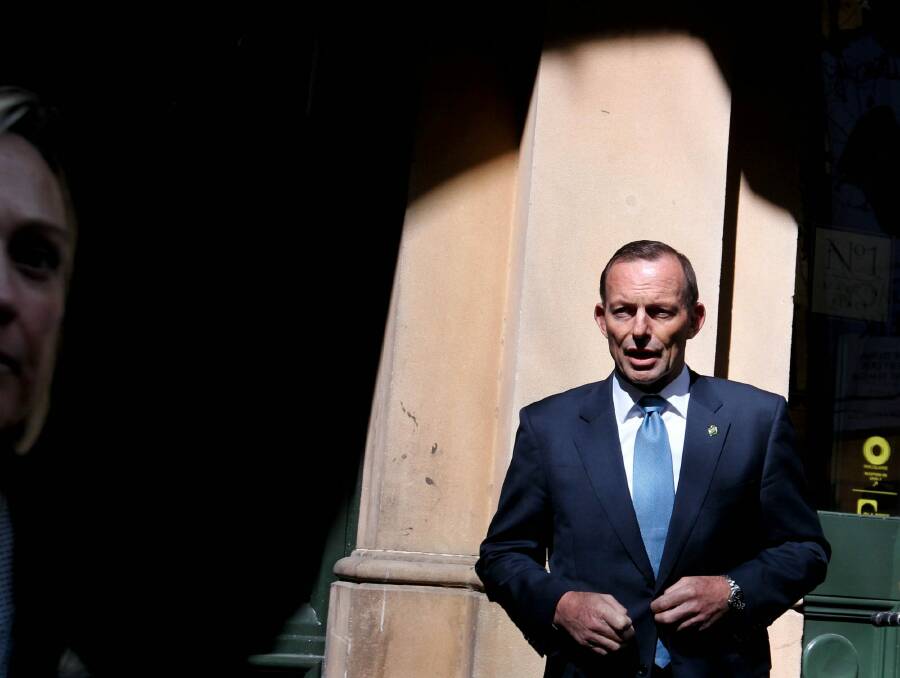 Prime Minister Tony Abbott shortly before addressing the media in Sydney. Photo: Ben Rushton