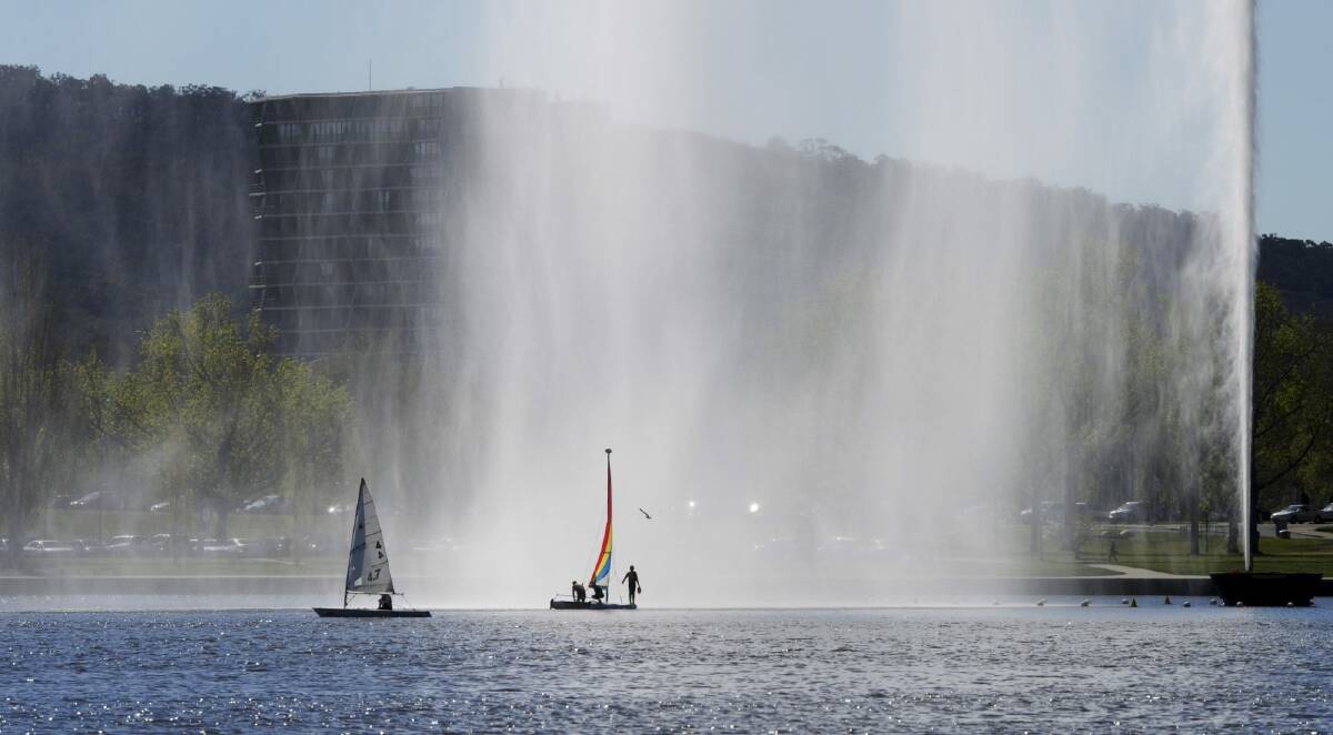 The Captain Cook Memorial Jet is finally shooting water after a two-year repair-debacle. Photo: Graham Tidy