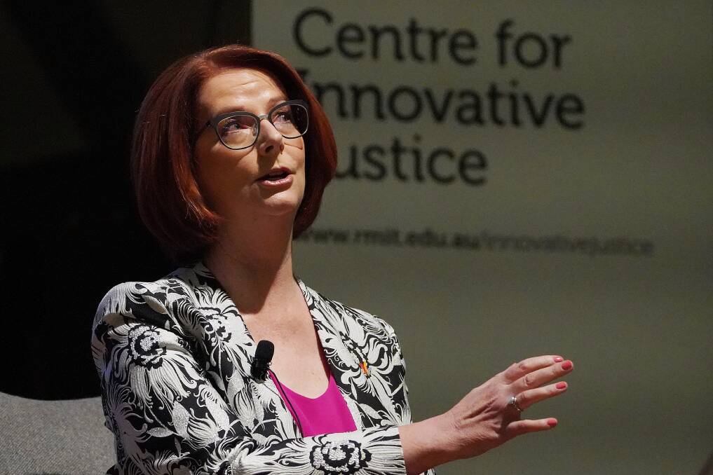 Former prime minister Julia Gillard speaking earlier this year. Photo: AAP